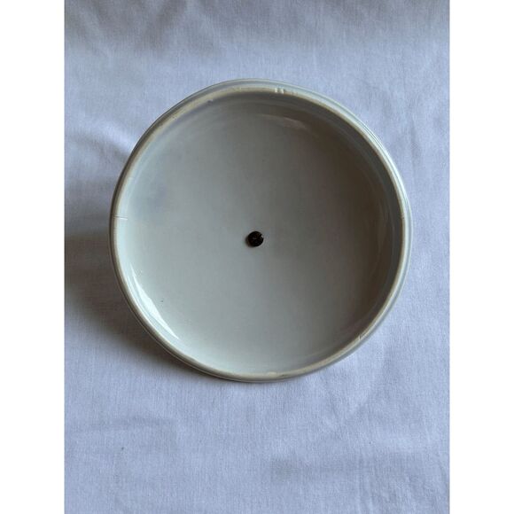 Vintage Royal Haeger USA Pottery. Mid Century Candy Dish, Gold Rimmed with Lid - Picture 4 of 10